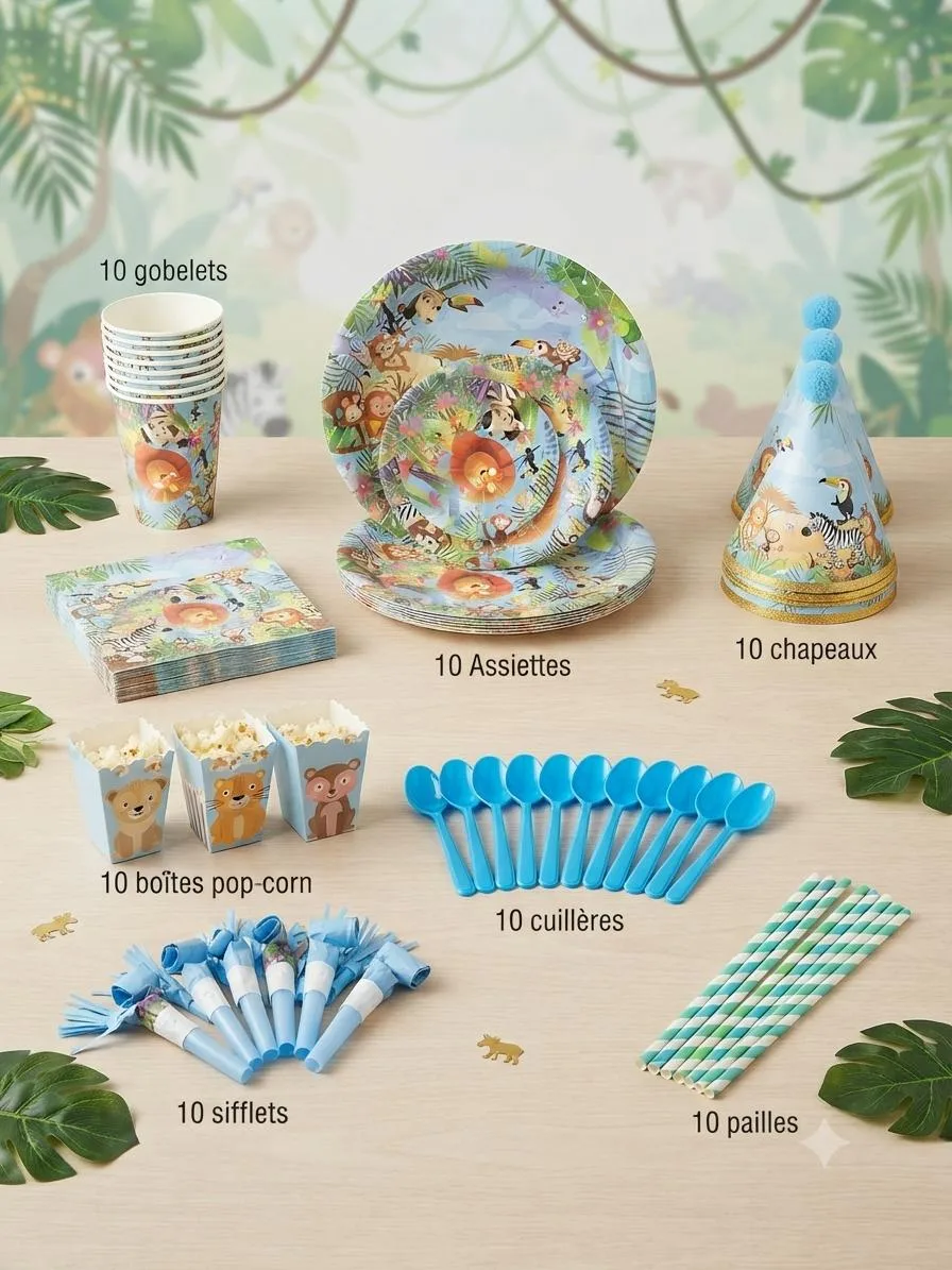 Pack anniversaire jungle- dodo.ma