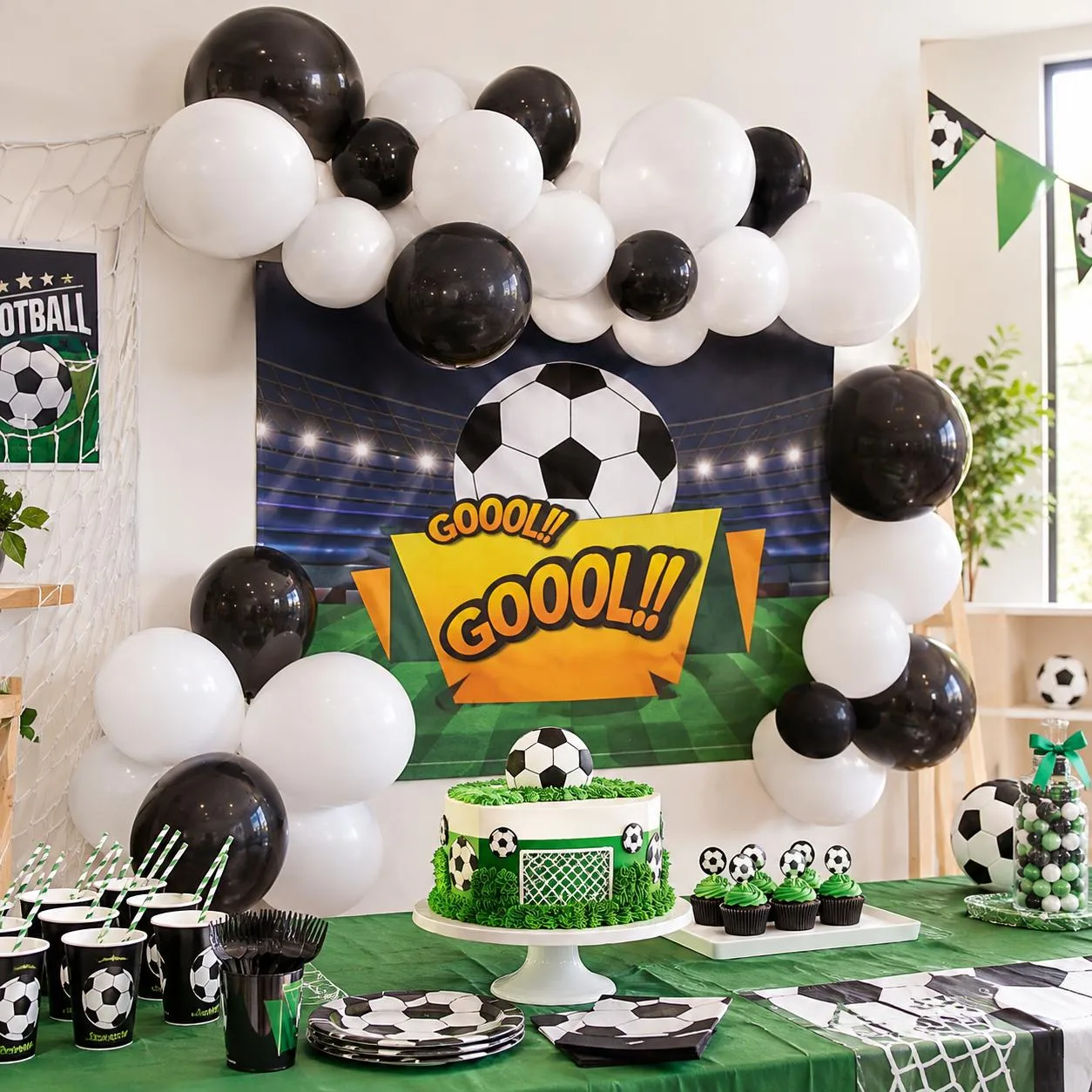 decoration anniversaire theme football -dodo.ma